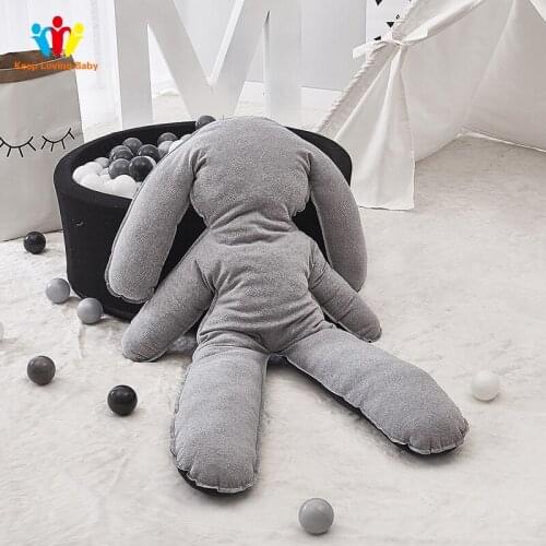 INS Hot Sale Super Big Gray Rabbit Pillow Baby Cushion Baby accompany sleeping toys Children baby Photography props home decor