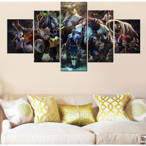 LoL Soccer World Cup Lucian Twisted Fate Ezreal Katarina Gragas Alistar Maokai Blitzcrank Akali Wall Picture Home Decor
