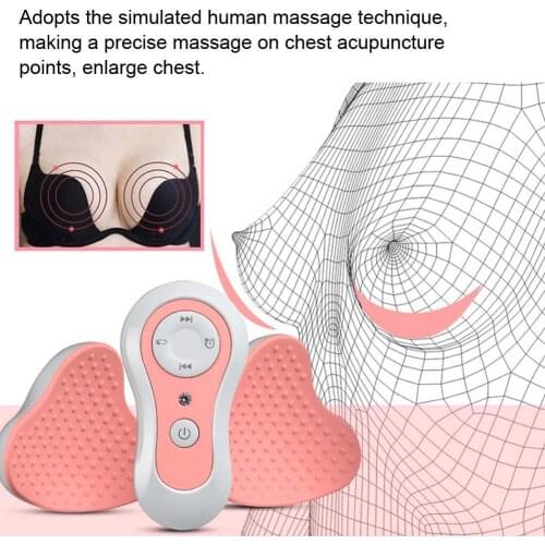 Chest Massage Breast Chest Tight Breast Enlargement Massager Pulse Electronic Chest Massage Increase Muscle Stimulation Device