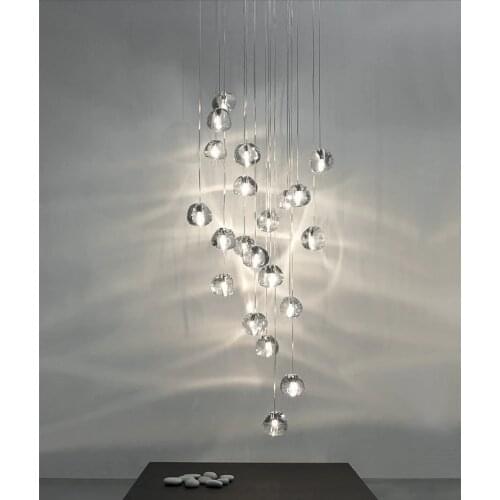 Meteor shower Crystal Creative Pendant Light Lamp European-style Luxury LED Lamps Moderm Glass Indoor Lighting Restaurant