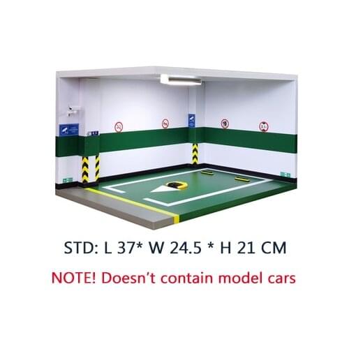 1:18 Alloy Model Car Simulation Underground Garage (For 1 model car) Parking Lot Space Scene Display