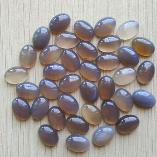 2017 Fashion top quality natural grey onyx Oval CAB CABOCHON stones 10x14mm beads for jewelry making wholesale 50pcs/lot free