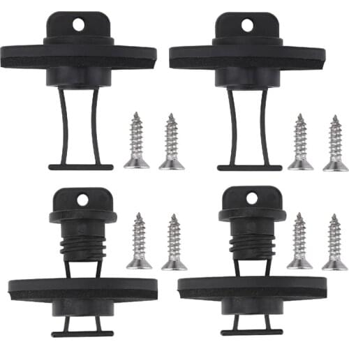 NEW-4 Pcs Kayak Canoe Boat Hull Coarse Thread Drain Plug Kit Stop Water for Outdoors Camping Hiking