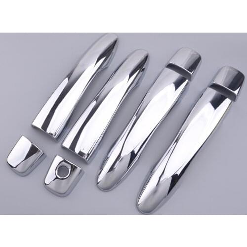 8pcs Silver Door Handle Cover Trim Fit For Nissan Qashqai J11 Rogue X-Trail 2014-2017