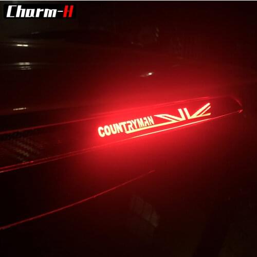5D Carbon Fiber High Mounted Stop Brake Lamp Light Stickers Decals For Mini Clubman Countryman R55 F54 R56 F56 R60 F60 Styling