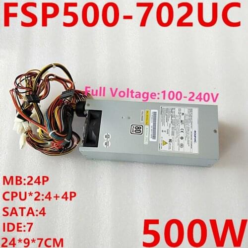 New PSU For FSP 2U 500W Power Supply FSP500-702UC FSP500-702UH