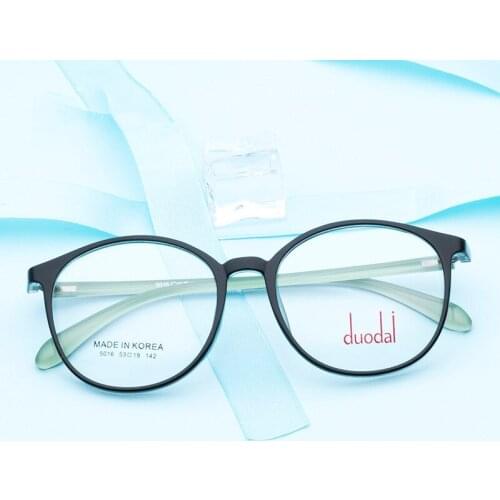 Korea Computer Student Glasses Women Men Round Oval Eye Glasses Transparent Clear Flat Lens Myopia Prescription Frames