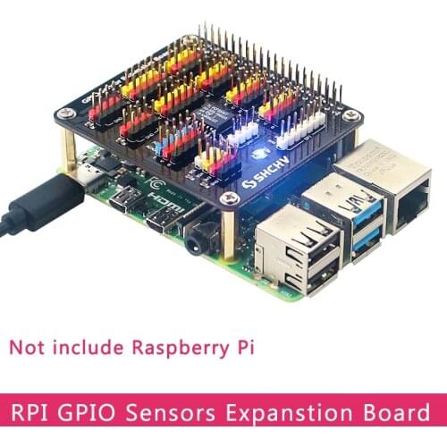 Raspberry Pi 4 GPIO Sensors Expansion Board AD/DA Digital to Analog Conversion Extension Board for Raspberry Pi 4B/3B/3B