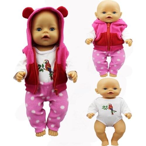 Warm Suit Fit For born baby 43cm Doll Clothes Doll Accessories For 17inch Baby Doll