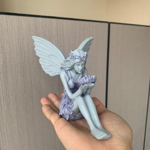 Garden Fairy Statue Angel Girl Figurine Model Ornament Path Lawn Decoration