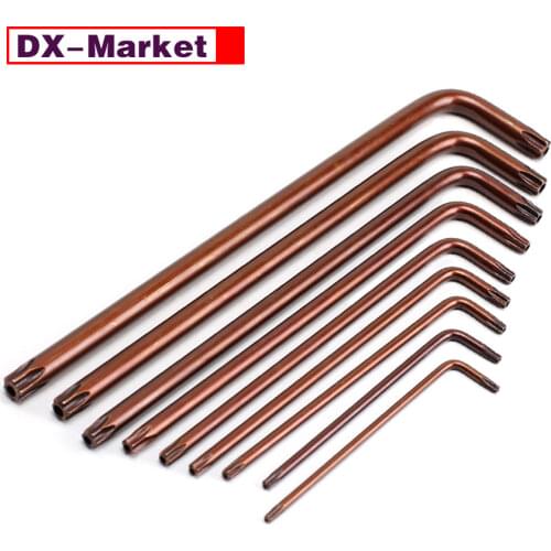 S2 Steel Torx Hexagon Wrench,T6 T7 T8 T9 T10 T15 T20 T25 T27 T30 T40 T45 T50 T55 T60, Star Drive S2 Torx Hex Key ,H033