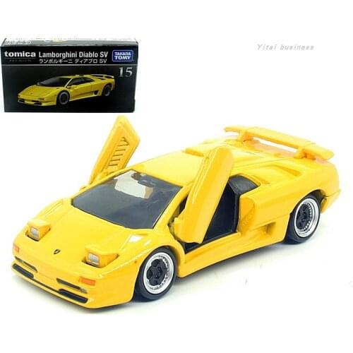 Takara Tomy Tomica Premium #15 Lamborghini Diablo SV Diecast Sports Car Super Car Model Car Toy Gift for Boys and Girls Children