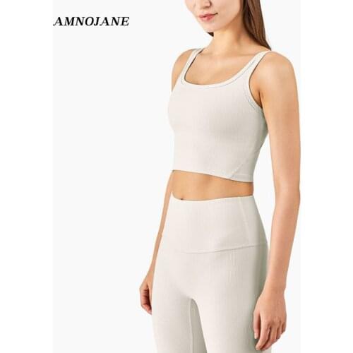 Gym Bralette Push Up Sport Bra Plus Size Sports Bras Tank Top Ribbed White Crop Top For Fitness Teen Women Yoga Vest Underwear