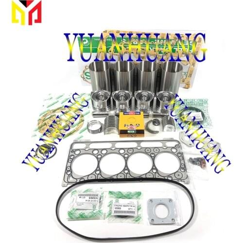 V2003 Engine Rebuild Kit Overhual Repair Gasket Set For Kubota Excavator Tracotr Liner Sleeve Piston Ring Bearing