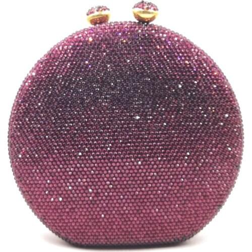 XIYUAN Elegant Hollow Out Women Crystal Bags Bridesmaid gifts Evening Clutch purse Handbag Bridal Metal Wedding Party clutches