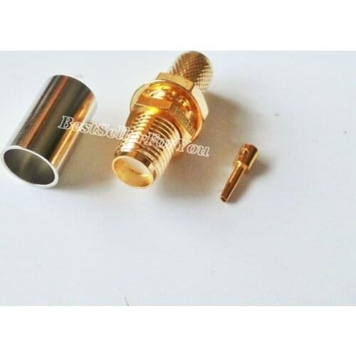 10Piece SMA Female Bulkhead Crimp For RG-8X LMR240 RG8X Cable RF Connector