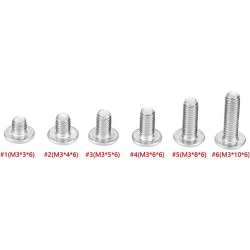 100Pcs/Set M3 Stainless Steel Screws wood screws Flat Head Screws Machinery Repair Tool Accessories
