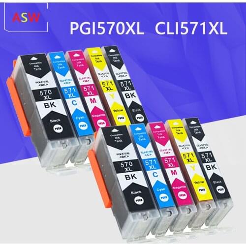 For Canon PGI 570 CLI 571 PGI570 XL Ink Cartridge For Pixma MG5750 MG5751 MG5752 MG6850 MG7750 MG6853 MG7753 TS5050 TS5051