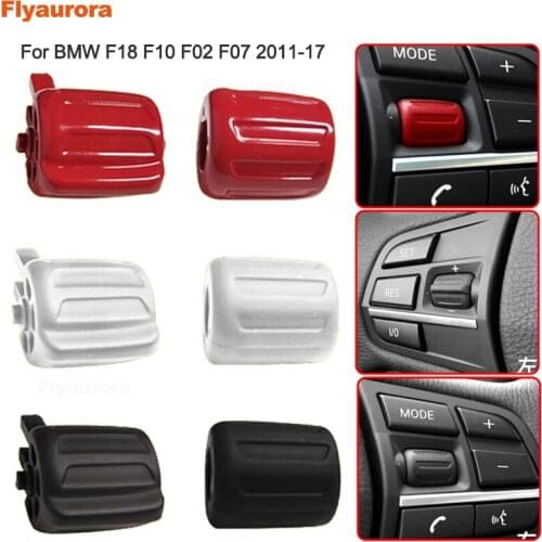 2PC Multifunction Car Steering Wheel Switch Button For BMW 5/7 Series GT F02 F07 F10 F18 2011-2017 Car Steering Wheel ABS Button