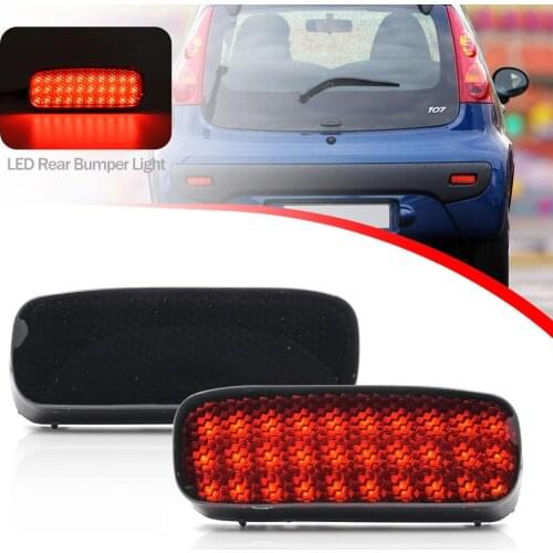 2Pcs Led Rear Bumper Reflector Lights For Peugeot 107 206 607 2005-2012 Fiat Scudo Citroen C1 C5 Jumpy Car Tail Lamp