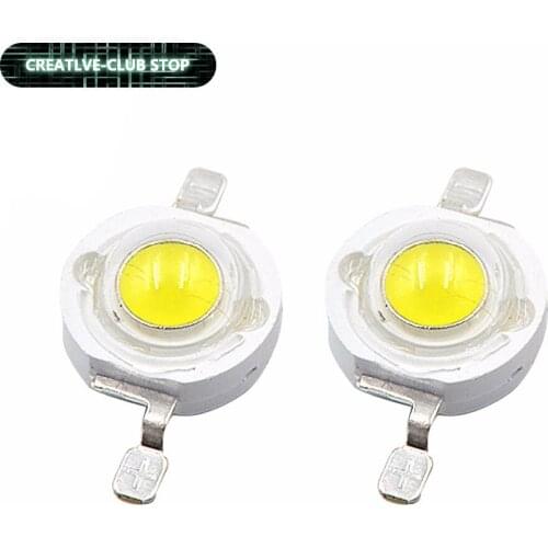 200pcs 500pcs lot 1W 3W Watt White 1W 30mil Full Power flashlight DIY LED Lamp bead LED Light bulb LED Chip Carlight Downlight