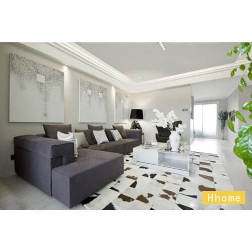 2018 free shipping 1 square meter 100% natural hand made cow leather animal skin rugs