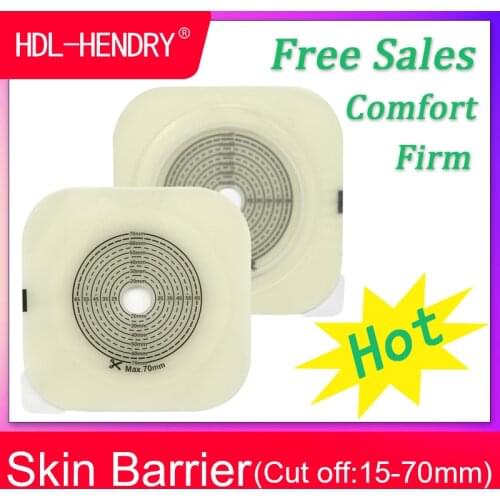 5 Pcs Colostomy Bags Baseplates Max Cut 70mm Hydrocolloid Stoma Care Durable Skin Barriers Two-Pieces Ostomy Bags Plates