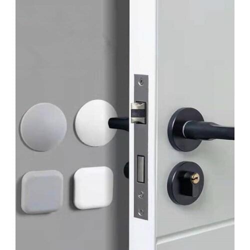 Silicone Self Adhesive Solid Color Crash Pad Thickening Mute Protector Door Lock Refrigerator Door Pad Anti-collision Accessorie