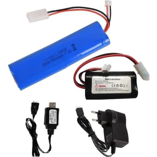 7.4v 1800mah 5600mah 18650 Li-ion Battery/USB charger henglong HL3818 3889 3898 3899 3809 3909 3938 R/C tank toy Upgrade large
