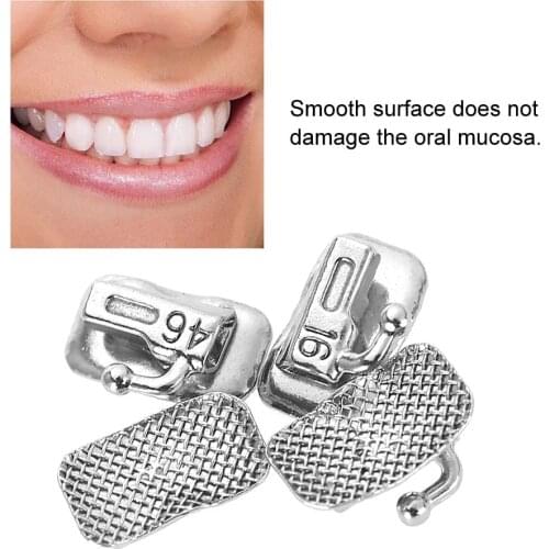 4Pcs/set Dental Straight Wire Buccal Tube Orthodontic Tube 1st Molar Buccal Tube Bondable Non-convertible Not Damage Oral Mucosa