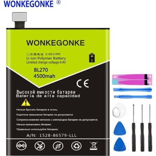 WONKEGONKE BL270 for lenovo for Vibe K6 Plus G5 plus Batteries Bateria