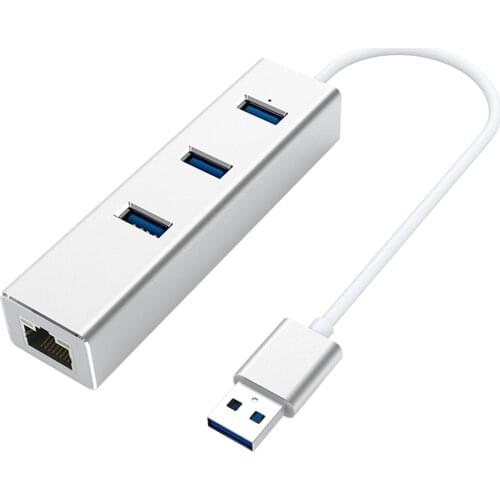 Aluminum USB 3.0 C Hub 10/100/1000 Gigabit Ethernet Network Adapter RJ45 LAN Wired Converter Cable Computer Laptop Accessories