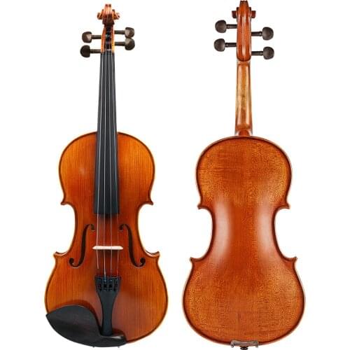 Natural tiger solid wood violin handmade high quality violin beginner student string instrument violino free shipping