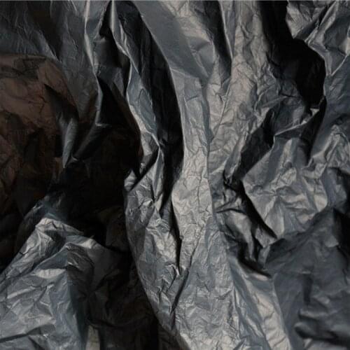 Black Soft Tyvek Washing Breathe Paper Waterproof DIY Patches Background Decor Bags Wallet Coat Clothes Designer Fabric