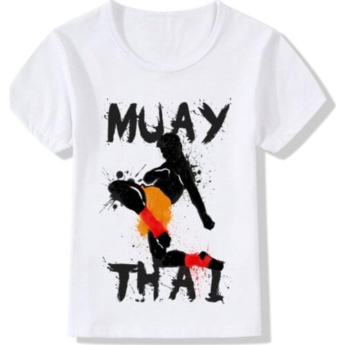 Ultimate Fighting Muay Thai Hardcore Fight Design Childrens T-Shirts Kids Casual Clothes Boys Girls Fashion Tops Tees