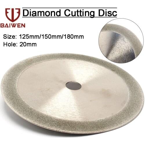 125/150/180mm Double Side Glass Diamond Cutting Disc Saw Blade for Dremel Tools Accessories Grinding Ceramic Tile, Jade, Agate