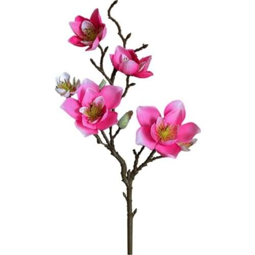 Artificial Magnolia Flowers Simulation Flower For Wedding Party Garden Home Office Table Decoration 1PC