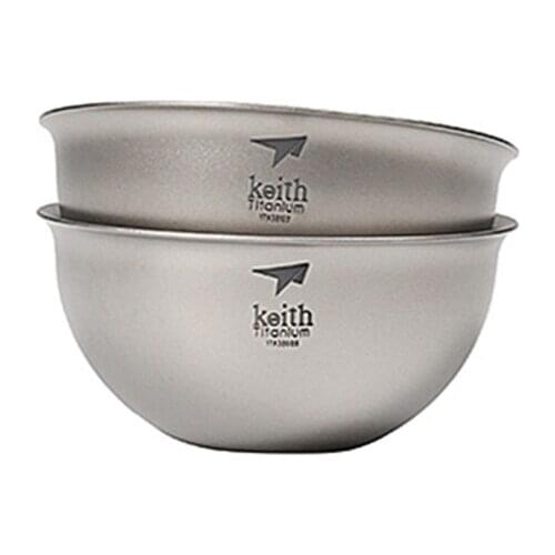 Keith 50ML Double Wall Tea Cup Chinese Kongfu Tea Cups Small Water Mug Titanium Anti-heated Home Office Use 18g Ti3935