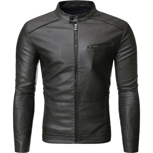 Leather motorcycle jacket windproof jacket novelty autumn and spring 2021