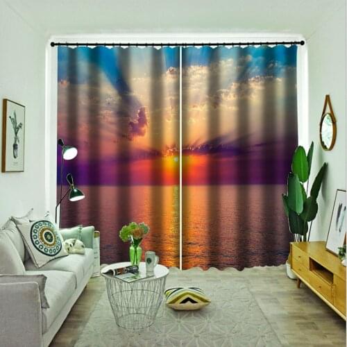 Beautiful Photo Fashion Customized 3D Curtains nature scenery landscape curtains Blackout curtain