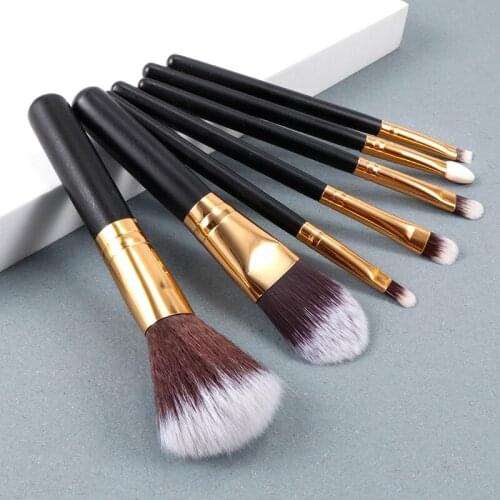 Fashion 9 pcs Makeup Brushes Set Cosmetic Powder Eyes Shadow Foundation Blending Beauty Practical Wood Synthetic Make Up Brush