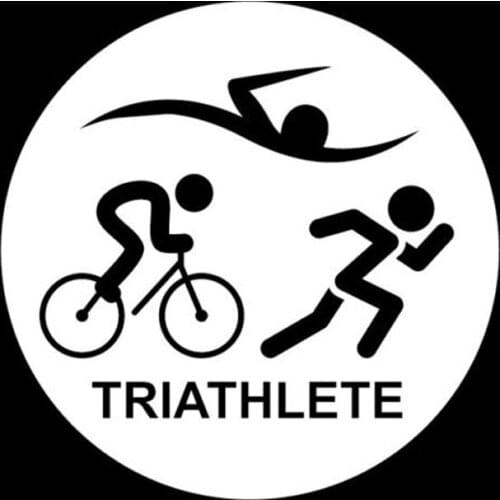 15cm*15cm Personality Creative Triathlon Swimming Exercise Bike Stickers Pvc Fashion Car Windshield Waterproof Decal Decoration