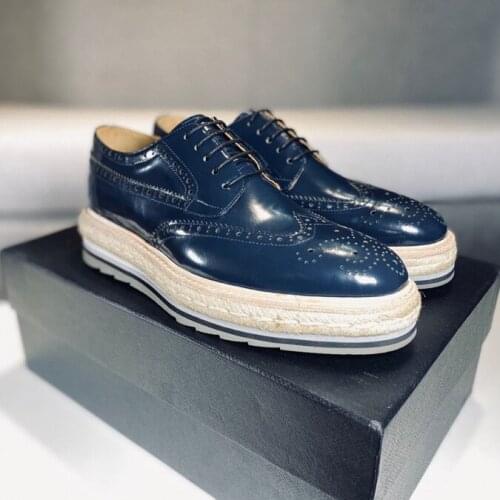 2021 new top class mens platform shoes made of imported cowhide sportswear