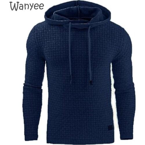 2021 Autumn Winter New Mens Jacquard Clothes Long-Sleeve Hoodie Warm Hooded Sweatshirt Fitness Men Sports Tops Sweatshirt