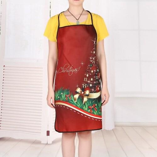 Christmas Decoration Waterproof Apron Household Cleaning Tools Kitchen Accessories Aprons Christmas Dinner Party Aprons SA70