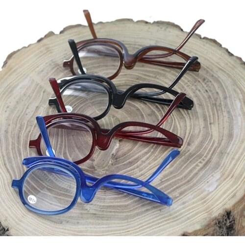 NONOR Magnifying Glasses Makeup Reading Glass Folding Eyeglasses Rotating Makeup folding Eyeglasses Cosmetic General 1.0-4.0