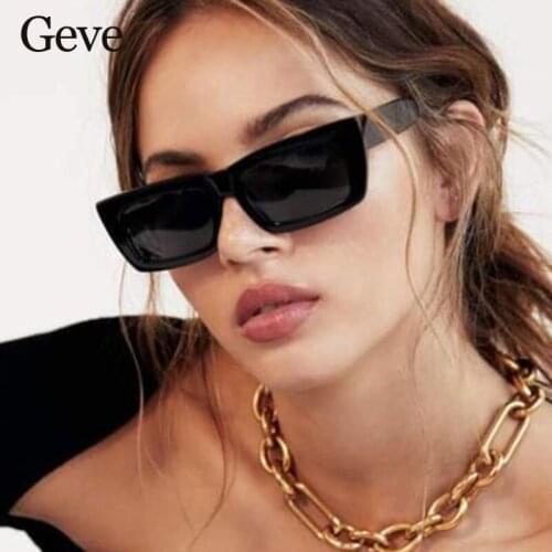 New Travel Cat Eye Women Sunglasses Trendy Brand Designer Summer Pink Rectangle Sun Glasses Female Small Glasses Eyeglasses