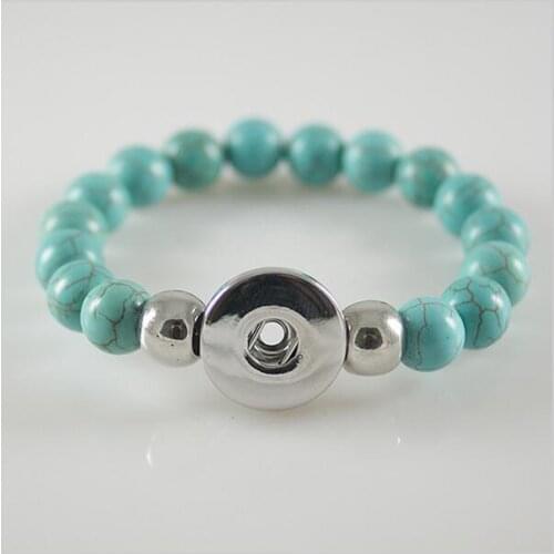 Wholesale high quality hot selling snaps jewelry buttons beads bracelets&bangles fit snaps buttons 6pcs/lot