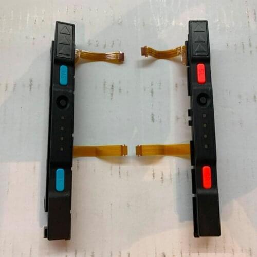 10pcs Original Used Plastic Slider for Nintend Switch NS Joy-con Controller Rail Assembly with Flex Cable Right Left With button