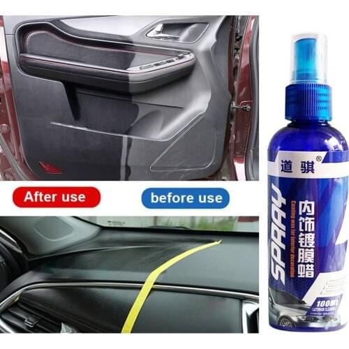 100ml Car Interior Rubber And Plastic Retreading Agent Car Hydrophobic Polish Nano Coating Spray Scratch Repair Cleaning Agent